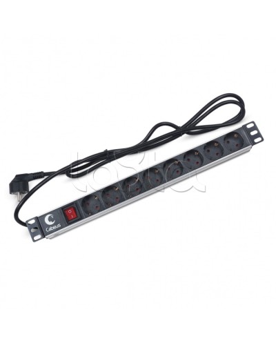 Блок на 8 розеток EU горизонтальный для 19 шкафов Cabeus (PDU-8P-2EU) в Благовещенске Блоки розеток Pintop.ru