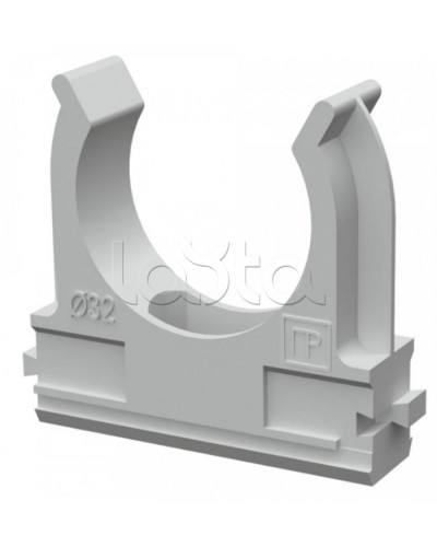 Крепеж-клипса для труб АБС-пластик в карт д32 (50шт/500шт уп/кор) Промрукав (PR.0632) в Благовещенске Держатели, клипсы, скобы Pintop.ru