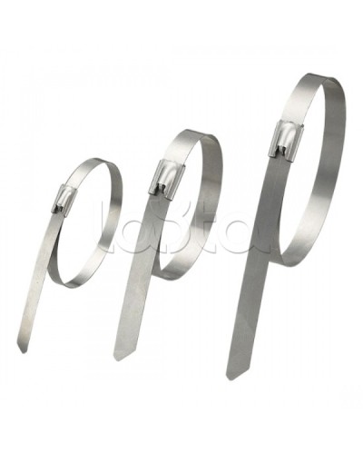 Стяжка неразъемная стальная, коррозионно-стойкая (нержавеющая сталь 304L), 200x4.6x0.3мм, (100 шт) в Благовещенске Стяжки-хомуты Pintop.ru