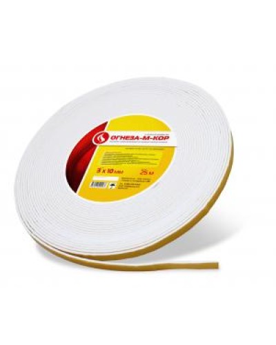 Уплотнитель на основе материала огнезащитного рулонного Огнеза ОГНЕЗА-М-КОР 3 3*10 мм., рулон 25 пог.м. в Благовещенске Дополнительное оборудование пожаротушения Pintop.ru