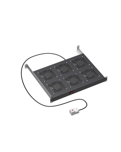 19 Вентиляторный модуль 6 вентиляторов с термостатом для 19 IT-корпусов STI/CQE, RAL9005 DKC (R519VSIT6FTB) в Благовещенске Вентиляторные модули Pintop.ru