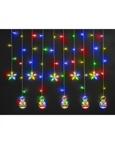 Гирлянда Navigator 95 024 NGF-D037-01 (бахрома звезды и снеговики WW 3*0.6м IP20 в Благовещенске Источники света(Лампы) Pintop.ru