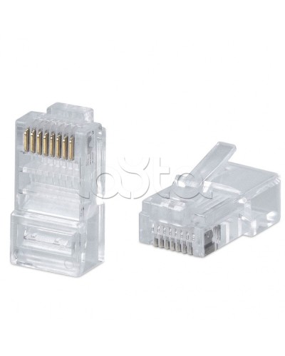 Коннектор RJ-45 под витую пару, категория 5e, универсальный (для одножильного и многожильного кабеля) Cabeus 8P8C в Благовещенске Коннекторы и разъемы Pintop.ru
