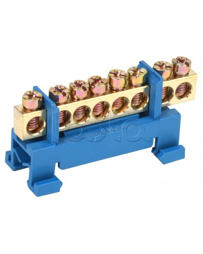 Шина нулевая изолированная с одним угловым изолятором ШНИ-6x9-8-С-С IEK (YNN10-69-8P-K07) в Благовещенске Клеммные колодки Pintop.ru