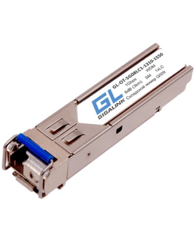 Модуль SFP WDM GL-OT-SG08LC1-1550-1310-D GL-10RLC-D Gigalink в Благовещенске Модули SFP/XFP/GBIC Pintop.ru