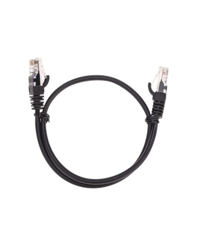 Патч-корд U/UTP, CAT 5e, RJ45-RJ45, 26AWG, LSZH, черный, 0,5м REXANT 02-0102-05 в Благовещенске Патчкорды (медные) Pintop.ru