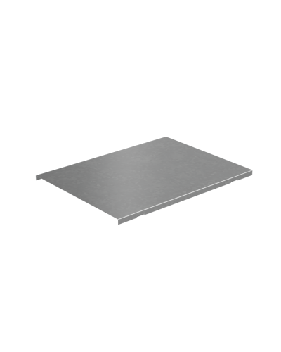 Крышка на вертикальный Т-ответвитель переходник 400-100 мм с разворотом трассы на 90 гр. ПЛЮС (нижняя часть меньше исходной) КМ-Профиль (KTDPSplus90-400-100) в Благовещенске Аксессуары для лотков Pintop.ru