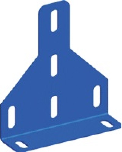 Скоба фиксирующая для стального лестничного лотка, серая LANMASTER LAN-LTS-BTF-GY в Благовещенске Аксессуары для лотков Pintop.ru