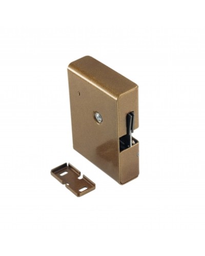 Замок электромеханический с толкателем и датчиком положения двери Promix-SM308.10.1 (коричневый) в Благовещенске Электромагнитные замки Pintop.ru