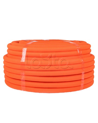 Труба гофр. ПНД с протяжкой d25 мм (75 м) оранжевая EKF-Plast (tpnd-25-o) в Благовещенске Труба гофрированная Pintop.ru