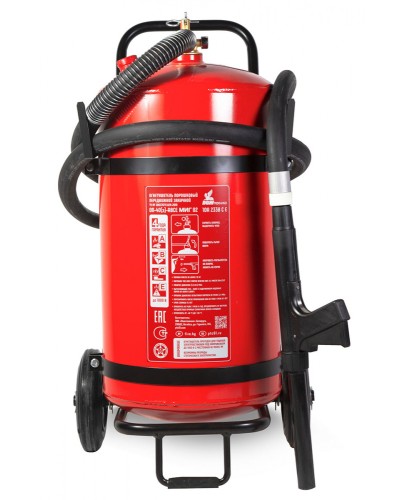 Огнетушитель ПОЖТЕХНИКА ОП-40(з) МИГ на тележке с перекрывным стволом, (баллон 50л., ОТВ-40кг) в Благовещенске Огнетушители Pintop.ru