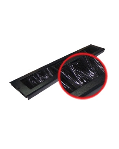 Ввод кабельный щеточный для напольных шкафов Business (черный) TWT TWT-CBB-BP в Благовещенске Аксессуары для стоек и шкафов Pintop.ru