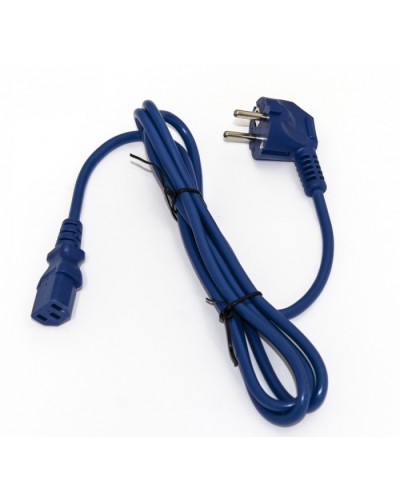 Кабель питания компьютера Hyperline PWC-IEC13-SHM-3.0-BL в Благовещенске Патч-корды и пигтейлы Pintop.ru