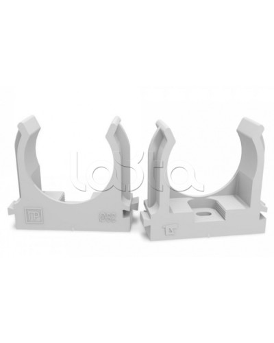 Крепеж-клипса для труб для монтажного пистолета серая в п/э д32 (25шт/500шт уп/кор) Промрукав (PR13.0122) в Благовещенске Держатели, клипсы, скобы Pintop.ru