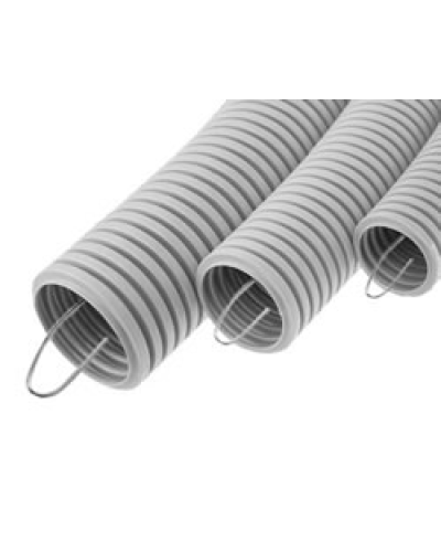 Труба HFFR гофрир. тяжелая, с зондом, без галогена, ППЛ 20мм Экопласт 21120HFR-W в Благовещенске Труба гофрированная Pintop.ru