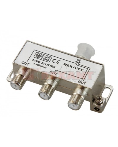 Делитель телевизионный ТВх3 под F разъём 5-1000 МГц (10шт/уп) REXANT 05-6002 в Благовещенске Системы видеонаблюдения Pintop.ru