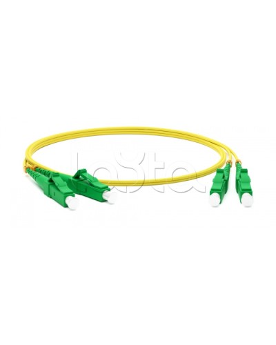 Патч-корд волоконно-оптический одномодовый SM 9/125 (OS2), LC/APC-LC/APC, duplex, LSZH, 2 м Hyperline FC-D2-9-LC/AR-LC/AR-H-2M-LSZH-YL в Благовещенске Патч-корды оптические Pintop.ru