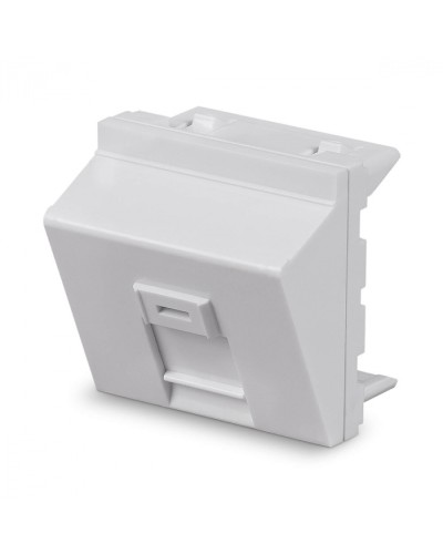 Вставка 45x45 (Mosaic) для 1 модуля формата Keystone Jack, угловая Cabeus (FP-A-45-1M) в Благовещенске Модули Keystone Pintop.ru