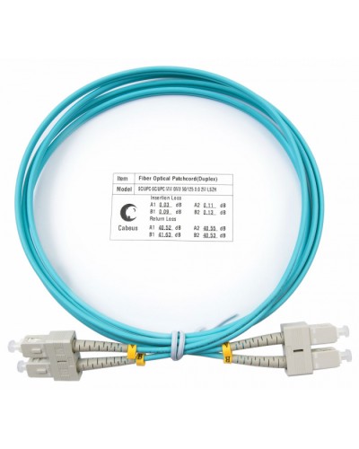 Шнур оптический duplex SC-SC 50/125 mm OM3 1,5м LSZH Cabeus FOP-50-SC-SC-1,5m в Благовещенске Патч-корды и пигтейлы Pintop.ru