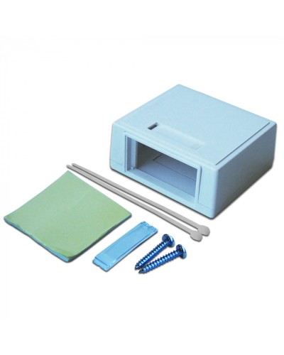 Коробка настенная на 1 модульную вставку, белая LANMASTER (LAN-MB-M2-WH) в Благовещенске Распределительные коробки Pintop.ru