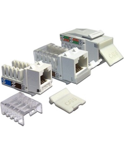 Модуль Keystone, RJ45, кат.6, UTP, 90 градусов, со встроенной шторкой, белый LANMASTER (LAN-OK45U6/90P-WH) в Благовещенске Коннекторы Pintop.ru