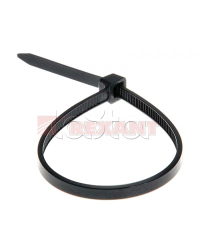 Хомут-стяжка нейлоновый 2.5х120 мм чёрный (100шт/уп) REXANT 07-0121 в Благовещенске Стяжки-хомуты Pintop.ru
