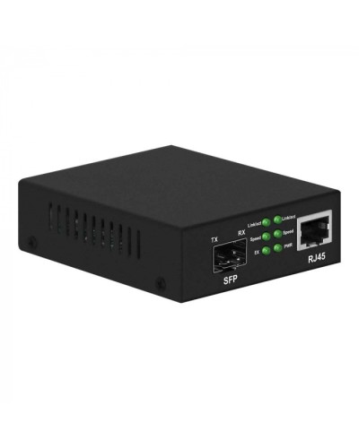 Медиаконвертер Gigabit Ethernet, SFP 1000Мбит/c, RJ45 10/100/1000Мбит/c, поддержка LFP NST NS-MC-1G1GX в Благовещенске Медиаконвертеры Pintop.ru