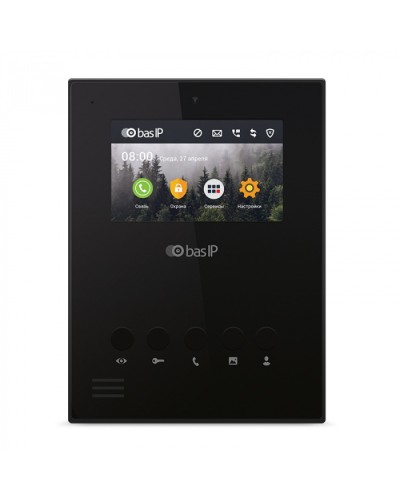 Видеодомофон BAS-IP AU-04LA BLACK в Благовещенске Абонентские видеоустройства Pintop.ru
