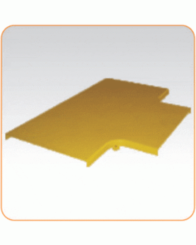 Крышка Т-соединителя оптического лотка 240 мм, желтая LANMASTER LAN-OT240-ETC в Благовещенске Аксессуары для кабель-канала Pintop.ru