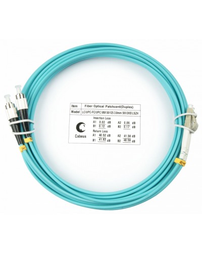 Шнур оптический duplex LC-FC 50/125 mm OM3 15м LSZH Cabeus FOP-50-LC-FC-15m в Благовещенске Патч-корды и пигтейлы Pintop.ru
