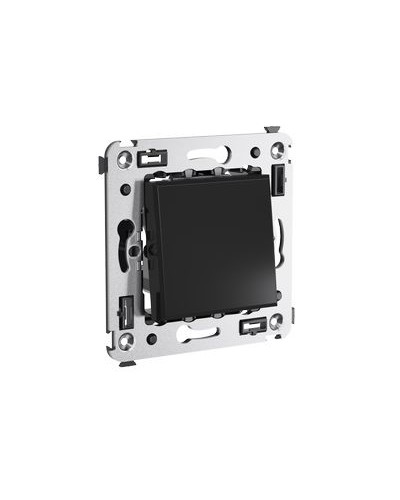 Выключатель одноклавишный в стену, Avanti, Черный квадрат DKC 4402103 в Благовещенске Аксессуары для кабель-канала Pintop.ru