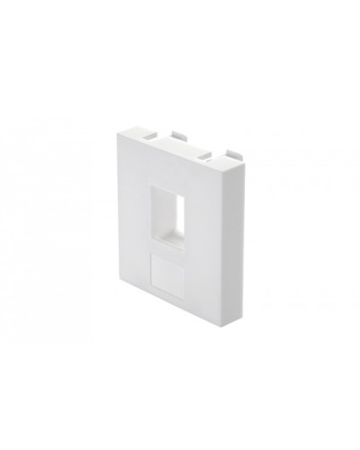 Адаптер 45 × 45 мм для 1 мультимедиа-модуля Keystone без шторки, белый Eurolan (16B-45-11WT) в Благовещенске Модули Keystone Pintop.ru