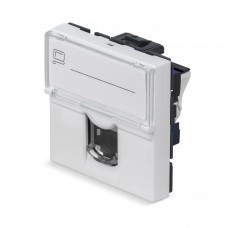 Модуль Keystone Jack RJ-45(8P8C), 180 градусов, категория 6 Cabeus (KJ-RJ45-Cat.6-180T-FP-L-45)