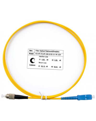 Шнур оптический simplex SC-FC 9/125 SM 1 м LSZH в Благовещенске Патч-корды оптические Pintop.ru