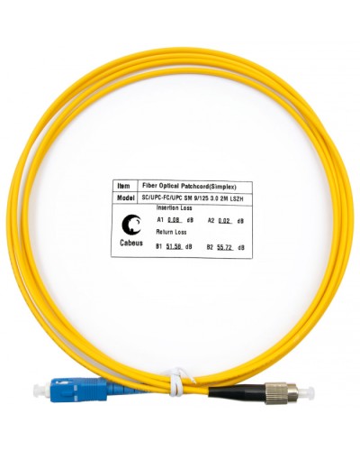 Шнур оптический simplex SC-FC 9/125 SM 2 м LSZH в Благовещенске Патч-корды оптические Pintop.ru