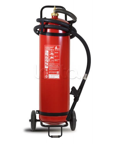 Огнетушитель ПОЖТЕХНИКА ОП-50(з) МИГ на тележке с перекрывным стволом, (баллон 62,5л., ОТВ-50кг) в Благовещенске Огнетушители Pintop.ru