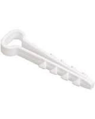 Дюбель-хомут 5-10 белый, прямоугольный (100шт/уп) PROCONNECT 07-4611 в Благовещенске Стяжки-хомуты Pintop.ru