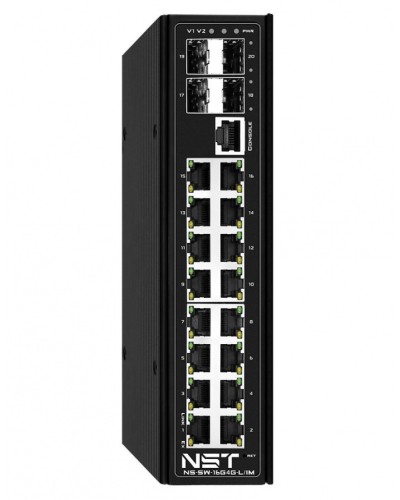 NST NS-SW-16G4G-PL/IM Промышленный управляемый L2+ HiPoE коммутатор Gigabit Ethernet на 16 GE RJ45 PoE + 4 GE SFP порта в Благовещенске Коммутаторы Pintop.ru