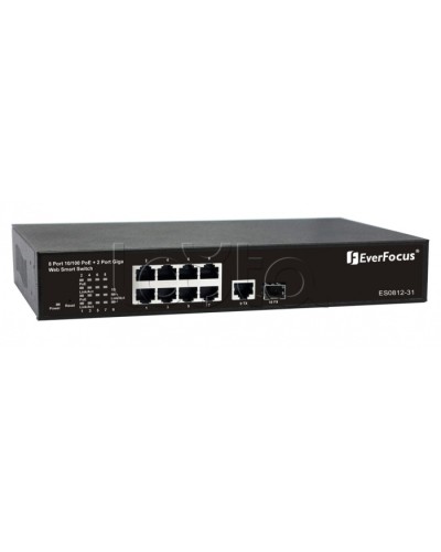 Коммутатор PoE 8-портовый EverFocus ES0812-31 в Благовещенске Коммутаторы Pintop.ru