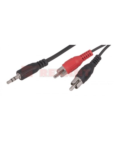 Шнур 3.5 мм стерео штекер - 2 RCA 1.5 м (10шт/уп) REXANT 17-4202 в Благовещенске Коннекторы Pintop.ru
