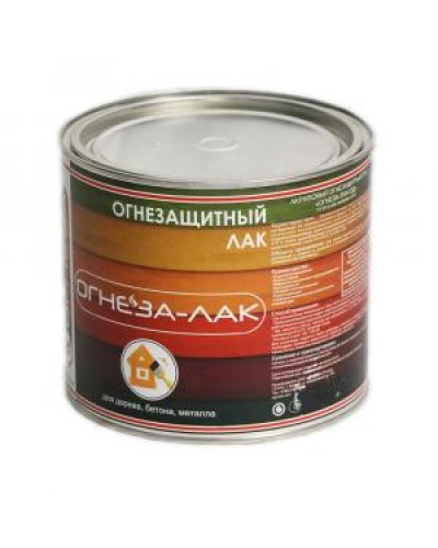 Лак огнезащитный акриловый Огнеза «ОГНЕЗА-ЛАК-ОД» для древесины и материалов изнеё, глянцевый, бесцветный, ведро 2,4л.(1,8 кг.) в Благовещенске Огнезащитные краски Pintop.ru