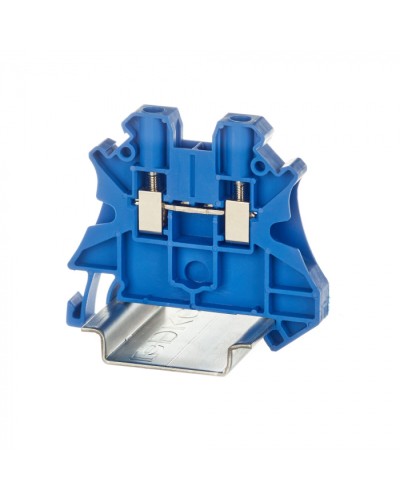 Клемма проходная, винтовой зажим, 2 точки подключения, 4 кв.мм, синяя DKC (TUR-4-BU) в Благовещенске Клеммные колодки Pintop.ru