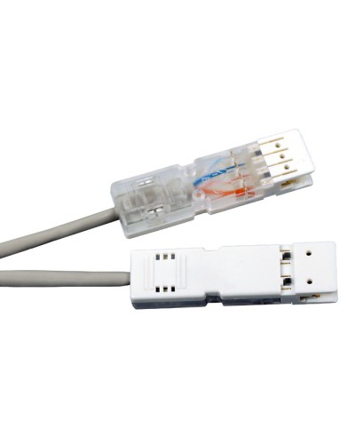 Патч-корд 110 тип-110 тип, 2 пары, Cat.5, LSZH, 2 м серый Hyperline PC-110-110-2P-C5-2M-LSZH-GY в Благовещенске Патч-корды и пигтейлы Pintop.ru