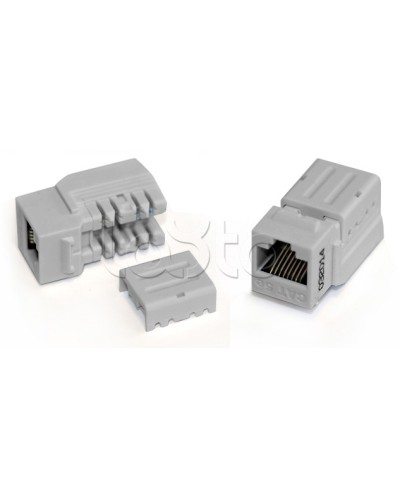 Вставка Keystone Jack RJ-45(8P8C), категория 6A, 110 IDC синяя Hyperline (KJNE-8P8C-C6A-90-BL) в Благовещенске Модули Keystone Pintop.ru