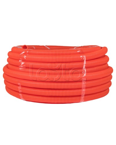 Труба гофр. ПНД с протяжкой d32 мм (50 м) оранжевая EKF-Plast (tpnd-32-o) в Благовещенске Труба гофрированная Pintop.ru