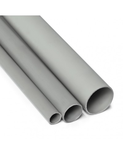 Труба гладкая самозатухающая ПВХ д.25 мм (3м) цвет серый ПожТехКабель 712-003 в Благовещенске Гладкая труба Pintop.ru