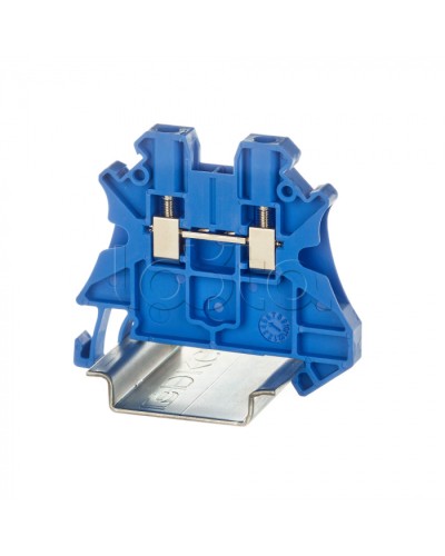 Клемма проходная, винтовой зажим, 2.5 кв.мм, синяя DKC (TUR-2.5-BU) в Благовещенске Аксессуары для стоек и шкафов Pintop.ru