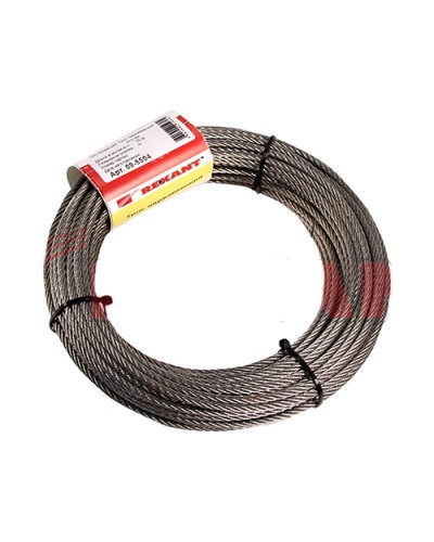 Трос нержавеющий d=3мм, моток 20 метров REXANT 09-5503 в Благовещенске Крепежные изделия Pintop.ru