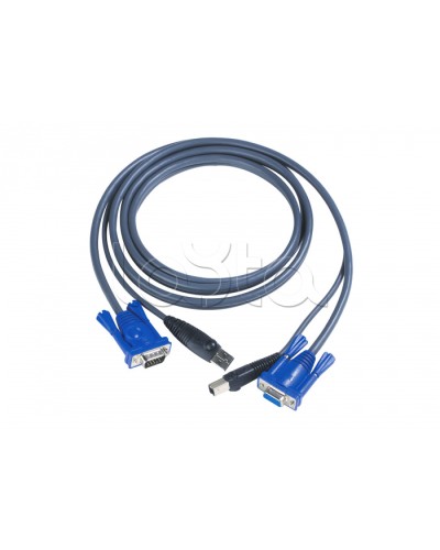 КВМ-кабель с интерфейсами USB, VGA (3м) ATEN 2L-5003U в Благовещенске Видеоусилители, Модуляторы, Делители Pintop.ru