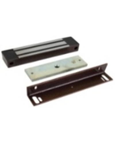 Электромагнитный замок AccordTec ML-400 KB с уголком, цвет коричневый в Благовещенске Электромагнитные замки Pintop.ru